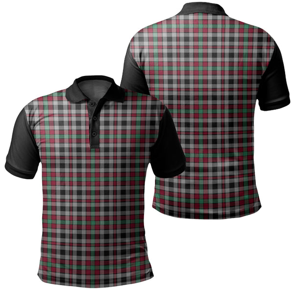 Borthwick Ancient Tartan Classic Polo Shirt Black Neck 1 Style