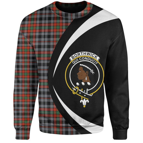 Borthwick Ancient Clan Badge Tartan Sweatshirt Circle Style Personalized