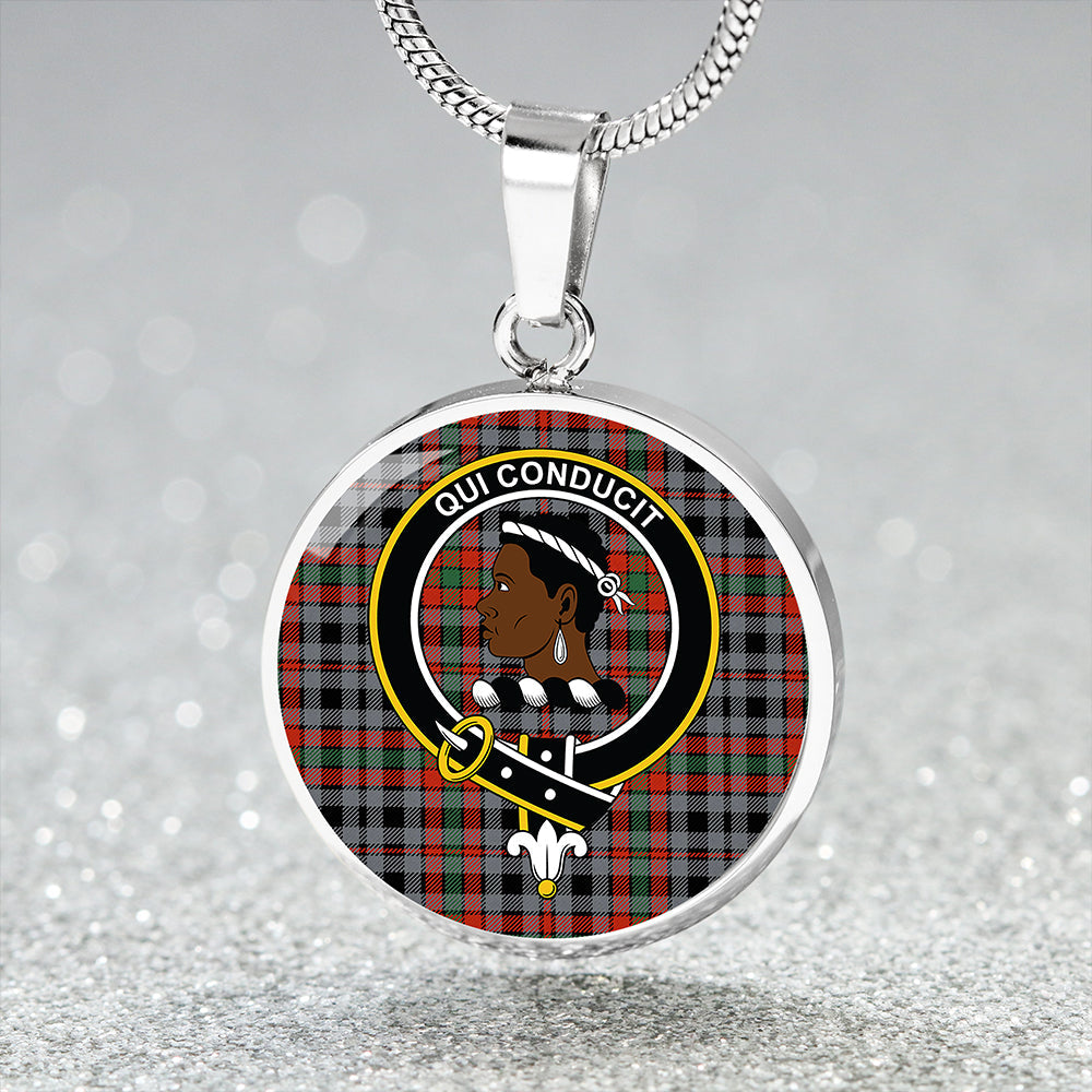 Borthwick Ancient Clan Badge Tartan Classic Circle Necklace