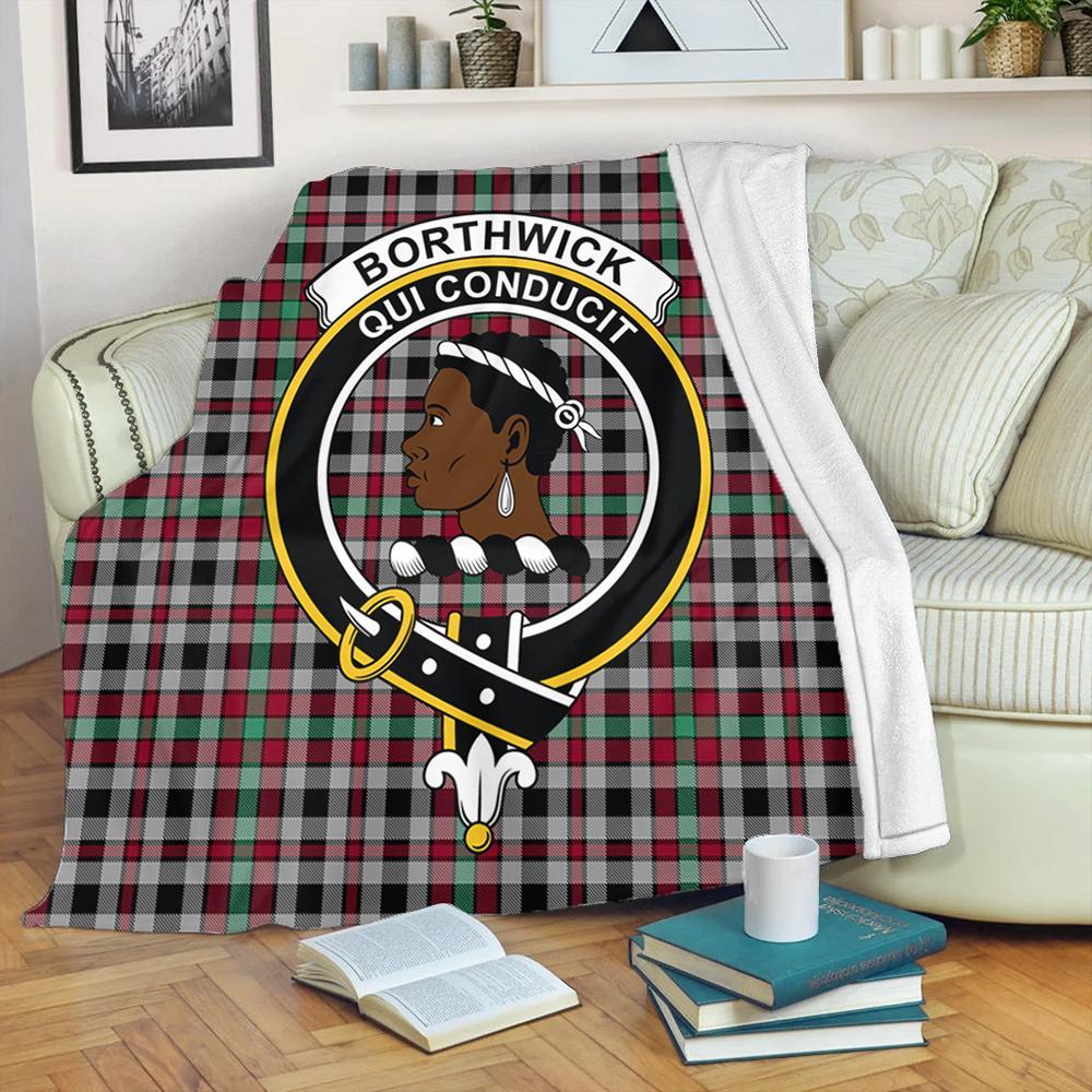 Borthwick Ancient Tartan Crest Premium Blanket