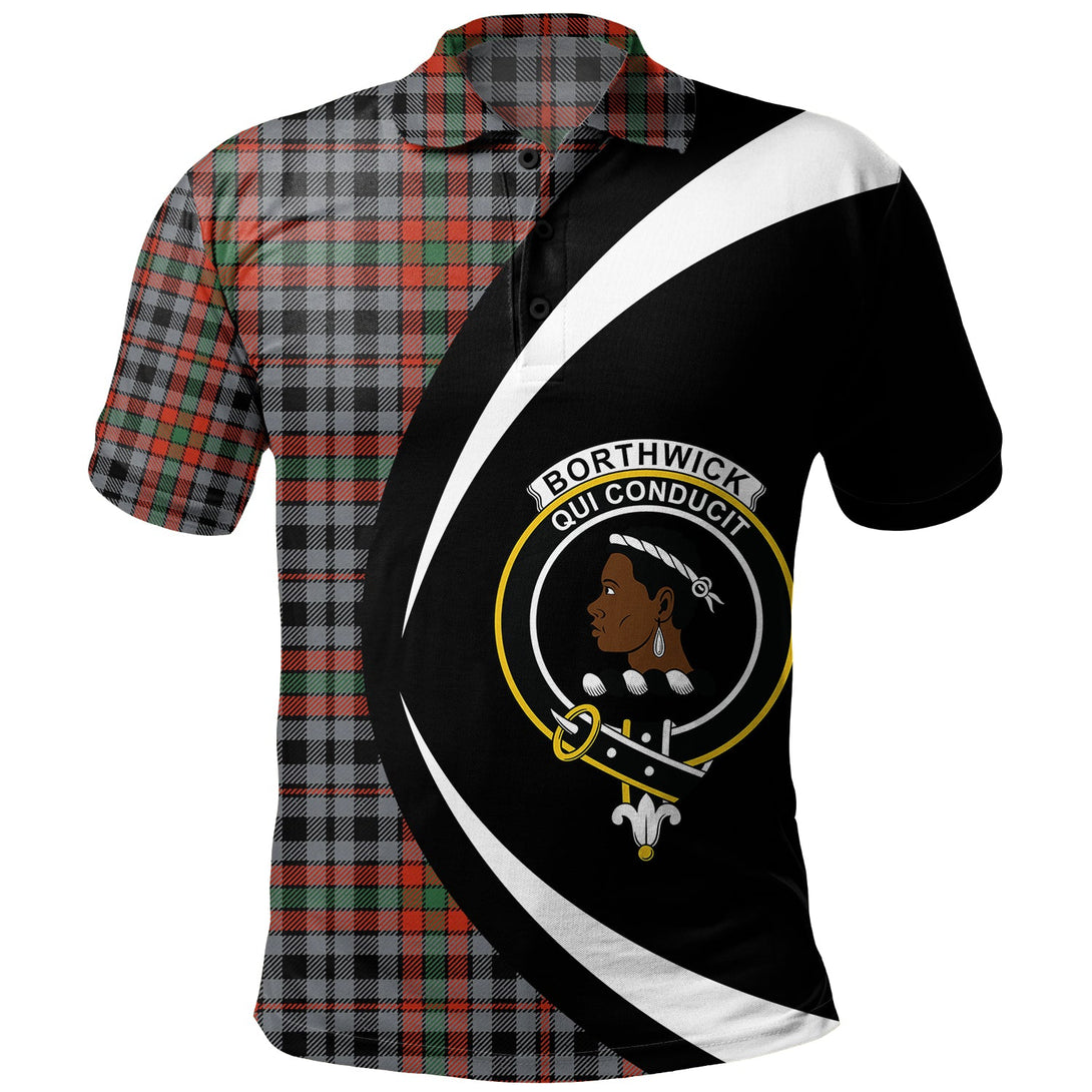 Borthwick Ancient Clan Badge Tartan Polo Shirt Circle Style Personalized