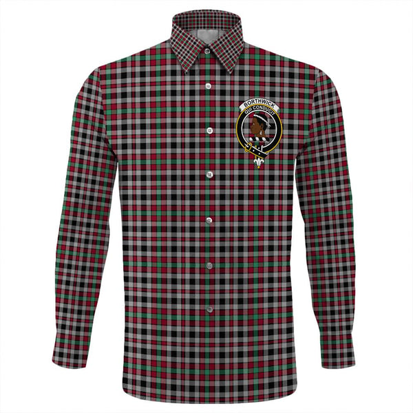 Borthwick Ancient Tartan Classic Crest Long Sleeve Button Shirt