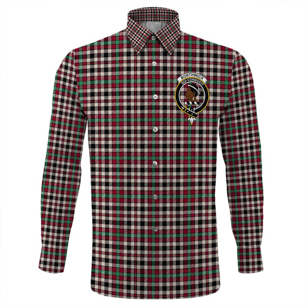 Borthwick Dress Ancient Tartan Classic Crest Long Sleeve Button Shirt