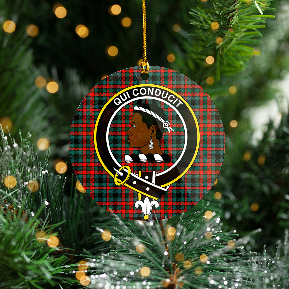 Borthwick Modern Clan Badge Tartan Plastic Christmas Ornaments