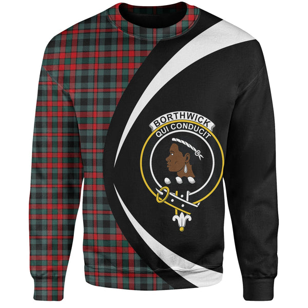 Borthwick Modern Clan Badge Tartan Sweatshirt Circle Style Personalized