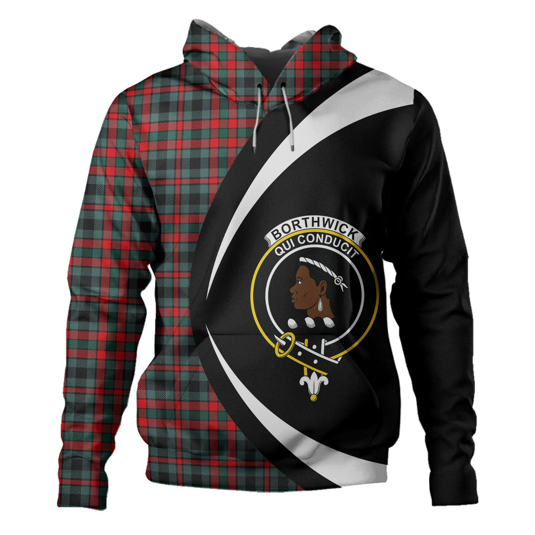 Borthwick Modern Clan Badge Tartan Hoodie Circle Style