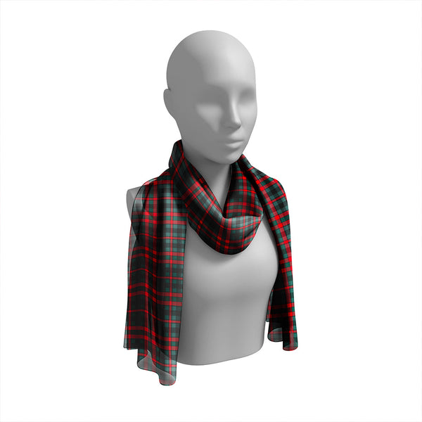 Borthwick Modern Tartan Classic Silk Habotai Long Scarf