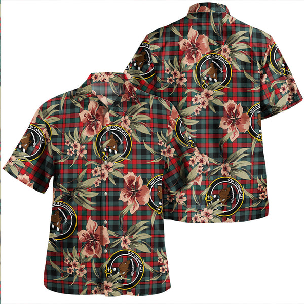 Borthwick Modern Clan Badge Tartan Aloha Hawaiian Shirt Tropical Old Style