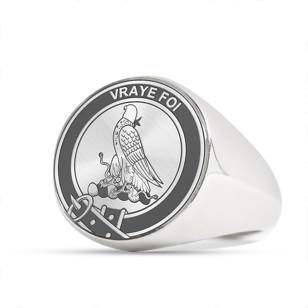 Boswell Clan Badge Engraved Signet Ring