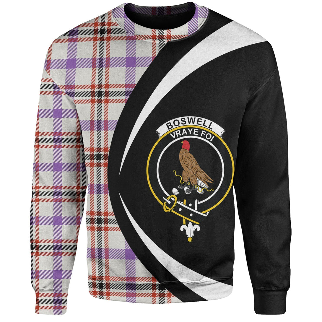 Boswell Dress Ancient Clan Badge Tartan Sweatshirt Circle Style Personalized