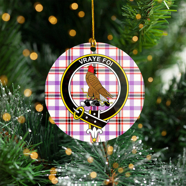 Boswell Dress Ancient Clan Badge Tartan Plastic Christmas Ornaments