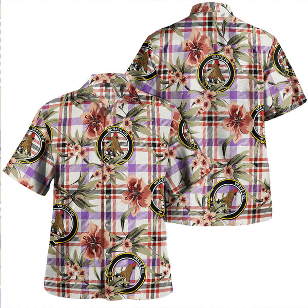 Boswell Dress Ancient Clan Badge Tartan Aloha Hawaiian Shirt Tropical Old Style