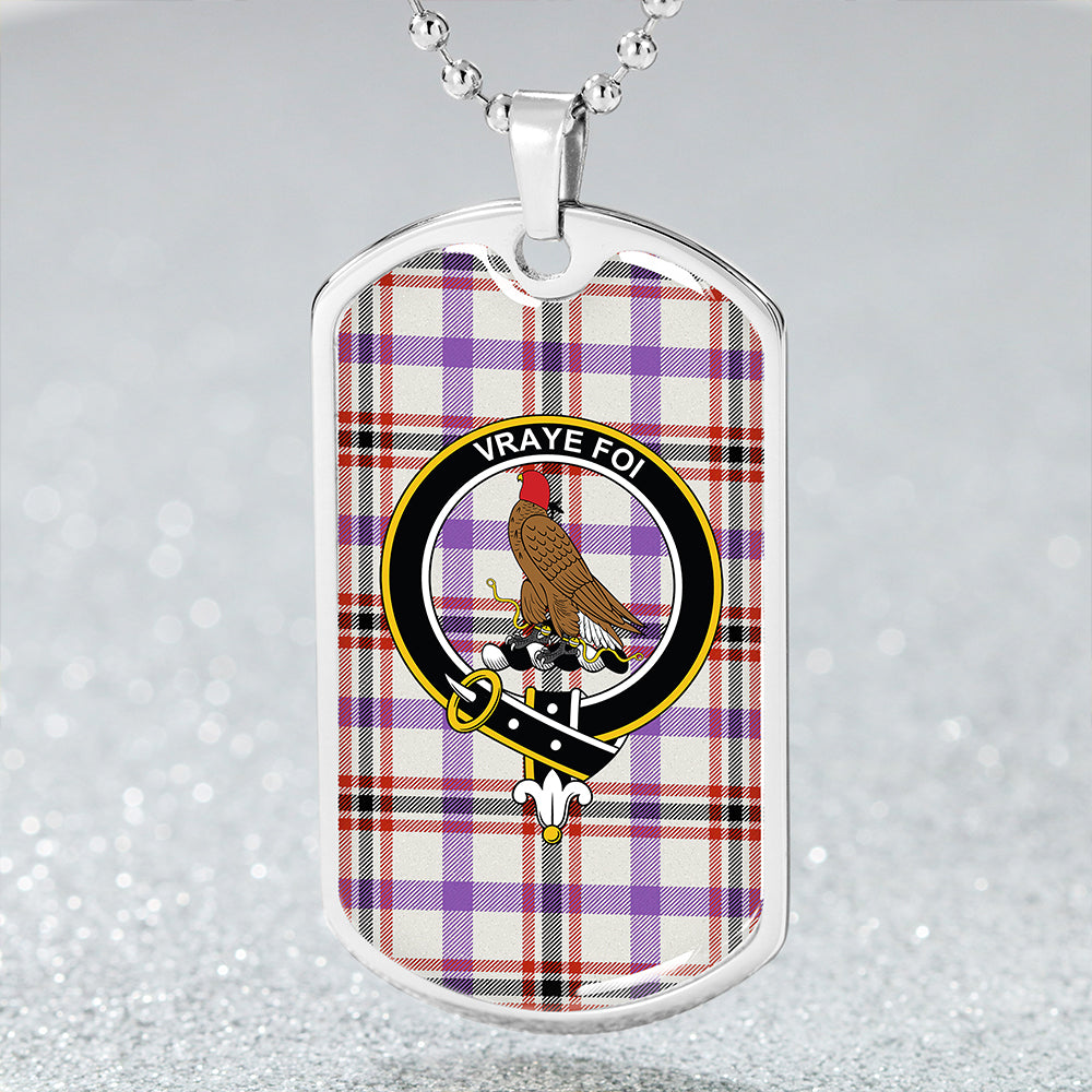 Boswell Dress Ancient Clan Badge Classic Tartan Dog Tag Necklace