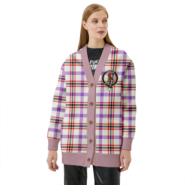 Boswell Dress Ancient Clan Badge Tartan V-neck Cardigan