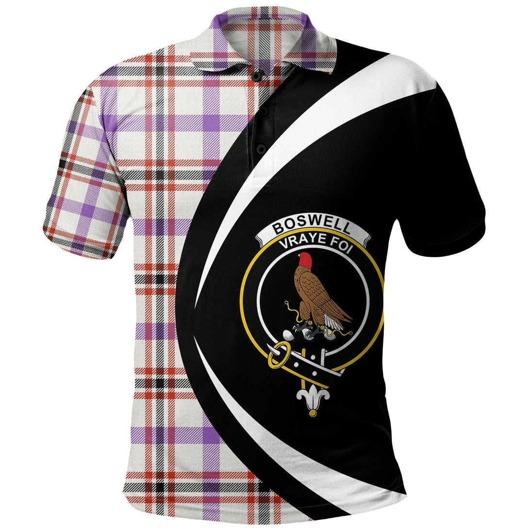 Boswell Dress Ancient Clan Badge Tartan Polo Shirt Circle Style Personalized