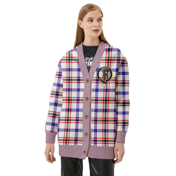 Boswell Dress Modern Clan Badge Tartan V-neck Cardigan