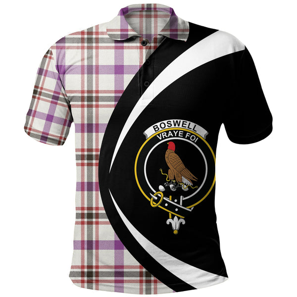 Boswell Dress Weathered Clan Badge Tartan Polo Shirt Circle Style Personalized