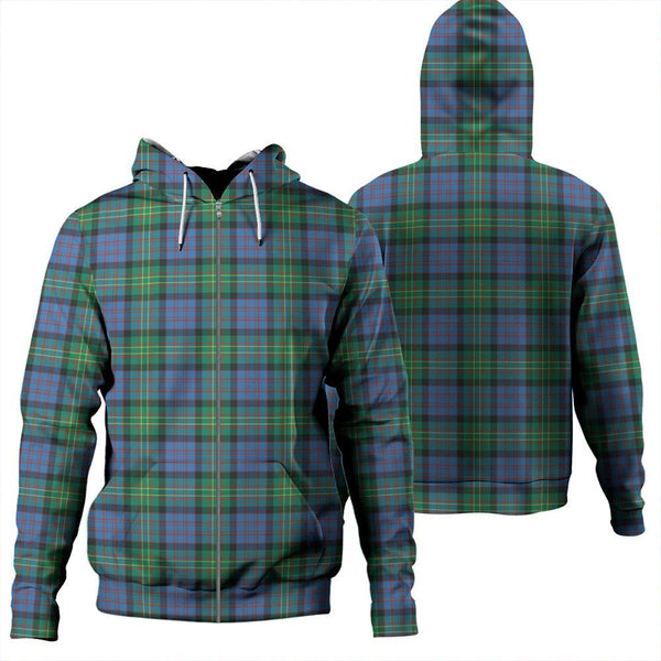 Bowie Ancient Tartan Classic Zipper Hoodie