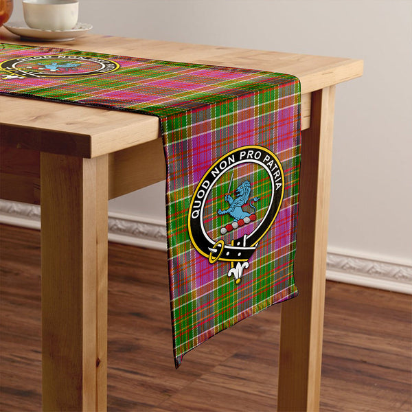 Bowie Ancient Clan Badge Tartan Table Runner