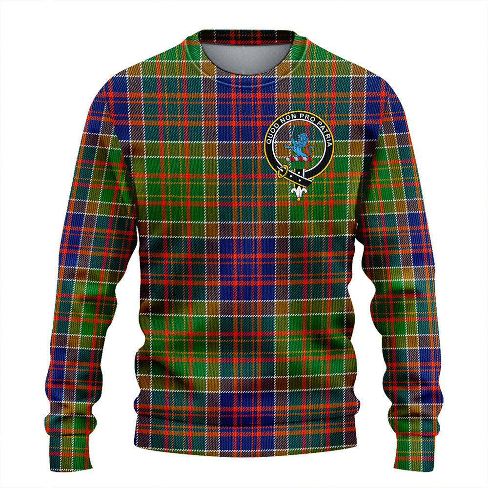 Bowie Modern Clan Badge Tartan Knitted Sweater