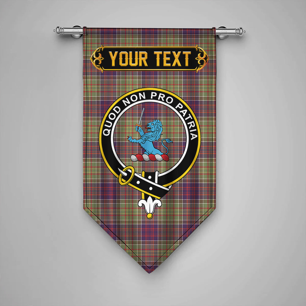 Bowie Weathered Clan Badge Tartan Gonfalon Personalize