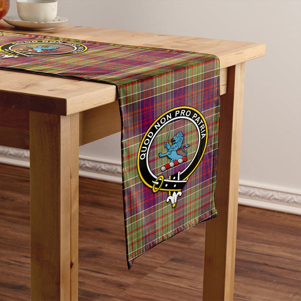 Bowie Weathered Clan Badge Tartan Table Runner