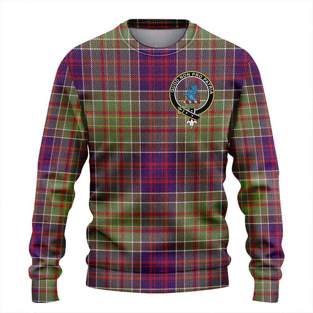 Bowie Weathered Clan Badge Tartan Knitted Sweater