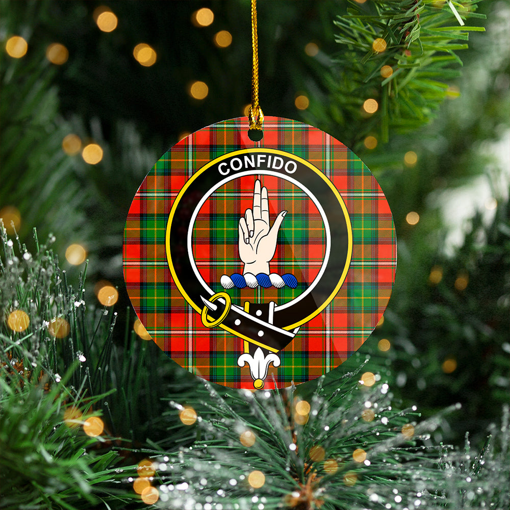 Boyd Ancient Clan Badge Tartan Plastic Christmas Ornaments