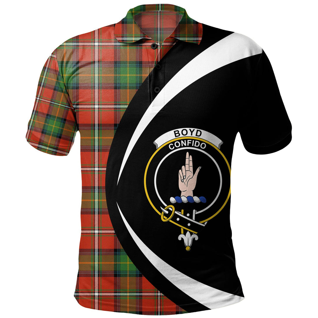 Boyd Ancient Clan Badge Tartan Polo Shirt Circle Style Personalized