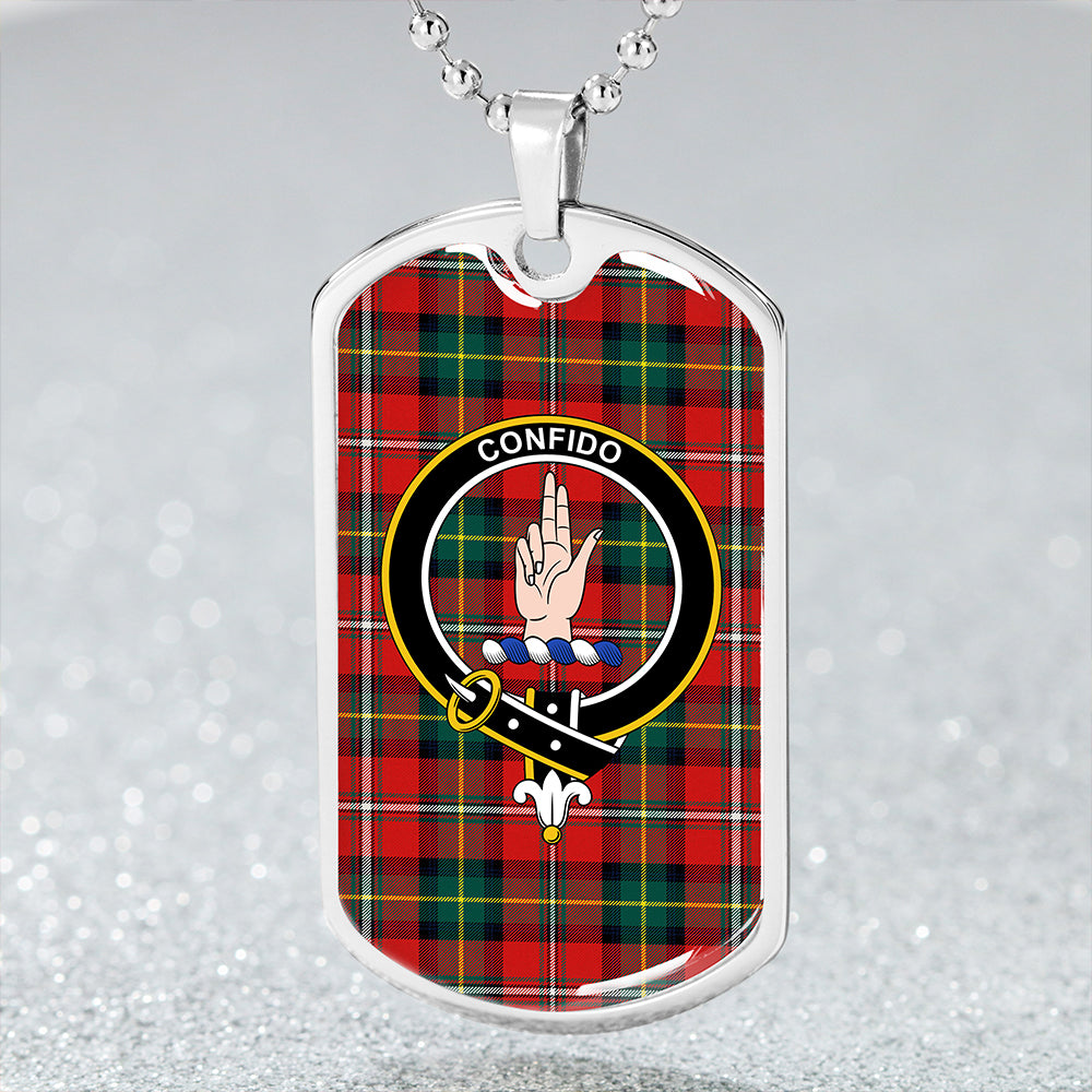 Boyd Modern Clan Badge Classic Tartan Dog Tag Necklace