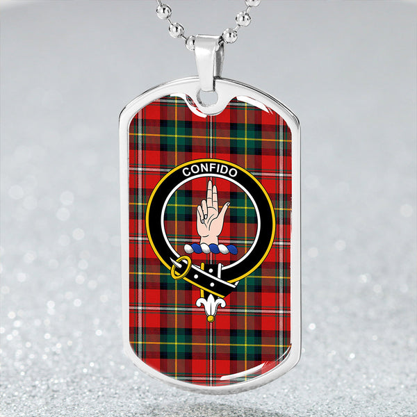 Boyd Modern Clan Badge Classic Tartan Dog Tag Necklace