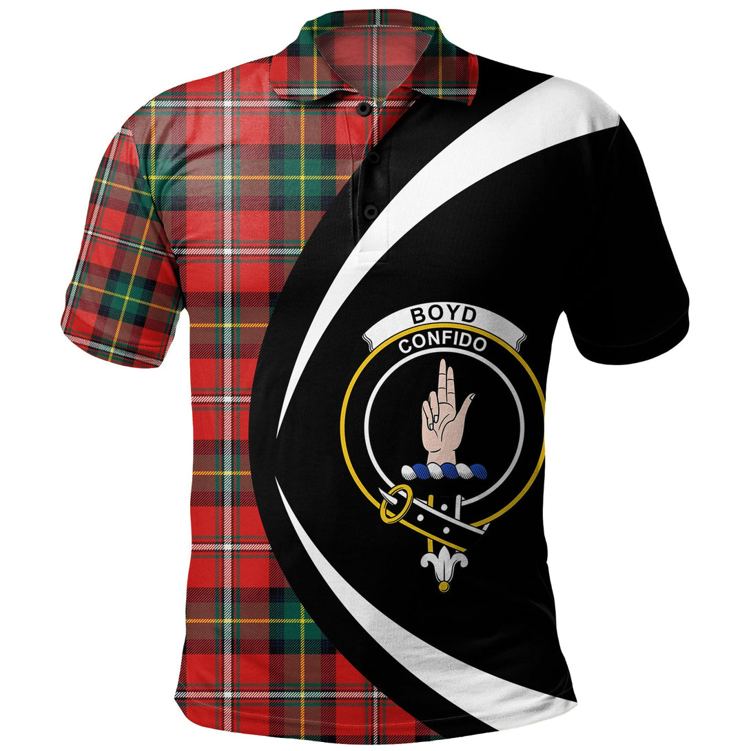 Boyd Modern Clan Badge Tartan Polo Shirt Circle Style Personalized