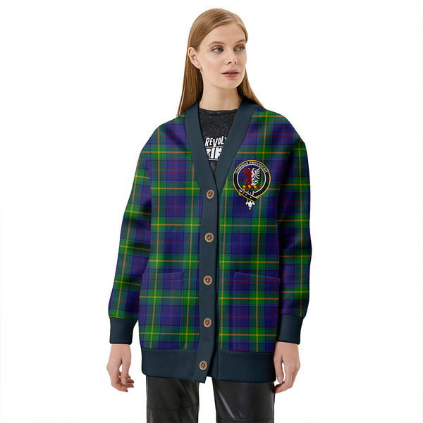 Boyle Clan Badge Tartan V-neck Cardigan