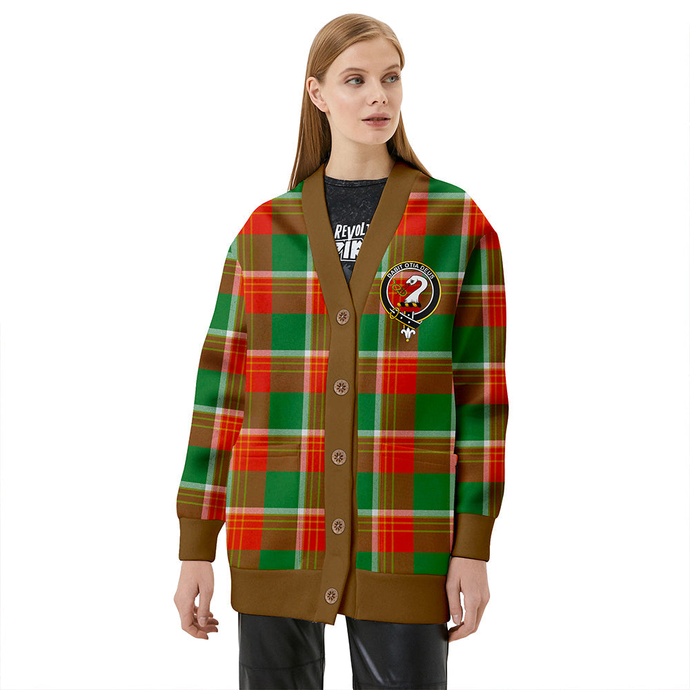 Brisbane Ancient Clan Badge Tartan V-neck Cardigan