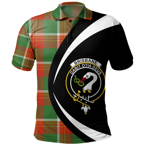 Brisbane Ancient Clan Badge Tartan Polo Shirt Circle Style Personalized