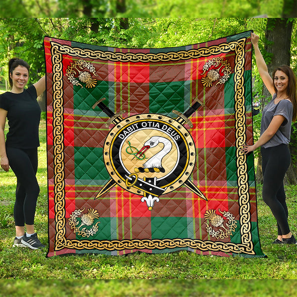 Brisbane Modern Clan Badge Tartan Premium Quilt Celtic Shield