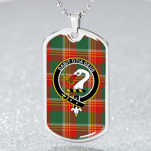 Brisbane Modern Clan Badge Classic Tartan Dog Tag Necklace