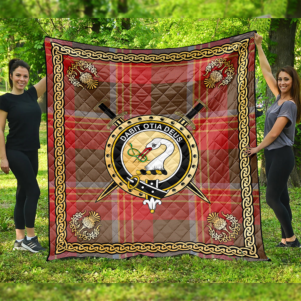 Brisbane Weathered Clan Badge Tartan Premium Quilt Celtic Shield