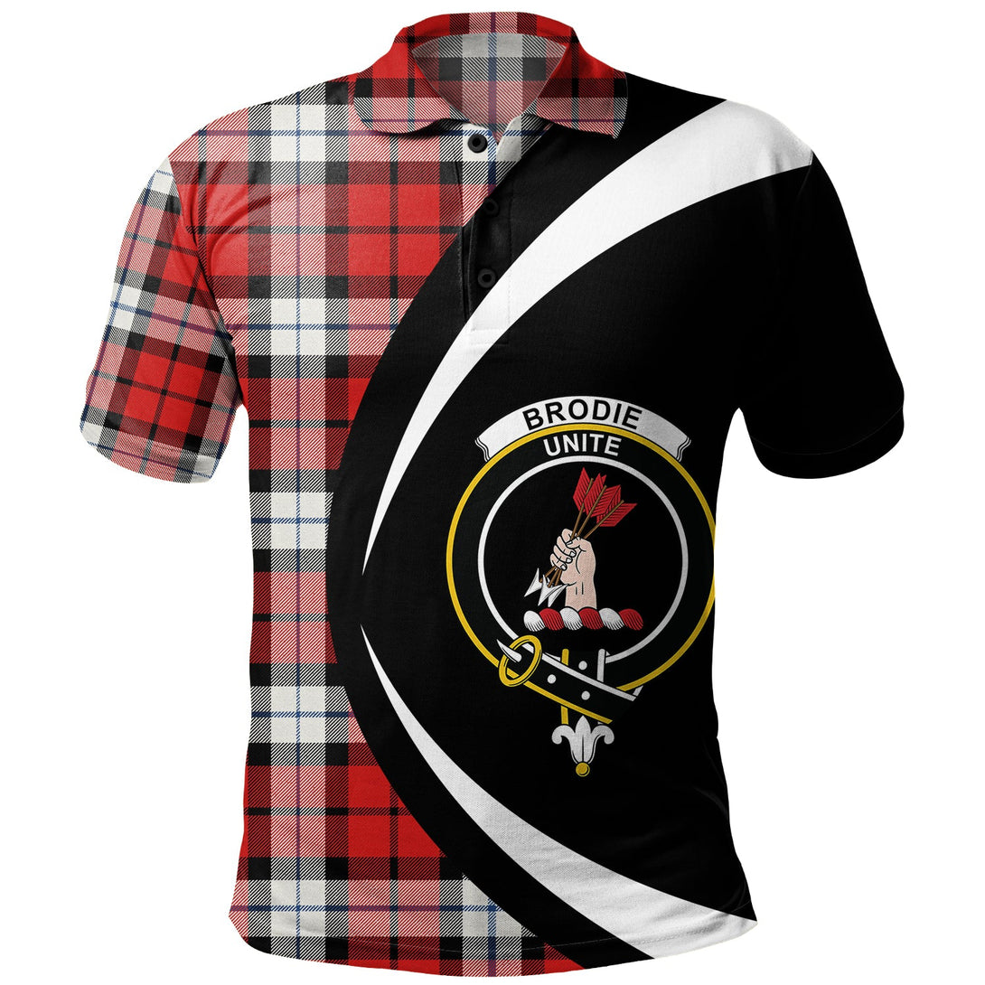 Brodie Dress Clan Badge Tartan Polo Shirt Circle Style Personalized