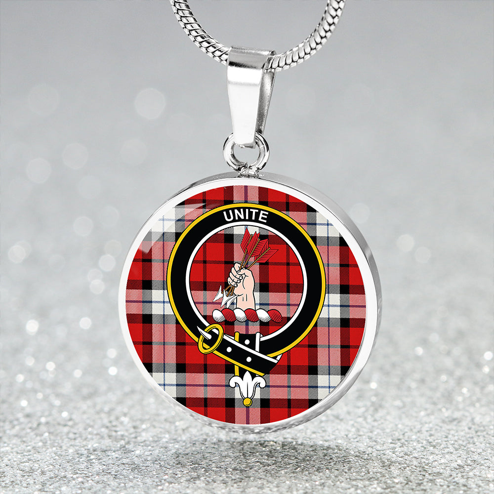 Brodie Dress Clan Badge Tartan Classic Circle Necklace