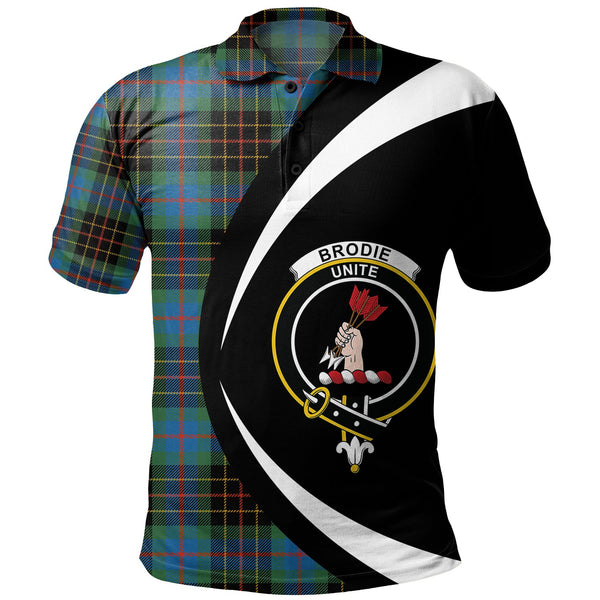 Brodie Hunting Ancient Clan Badge Tartan Polo Shirt Circle Style Personalized