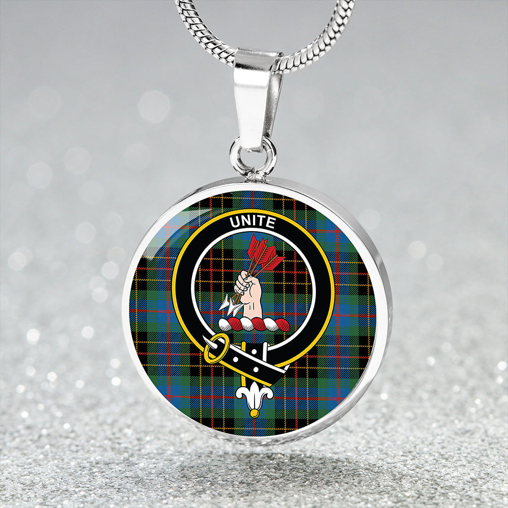 Brodie Hunting Ancient Clan Badge Tartan Classic Circle Necklace