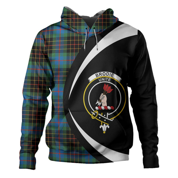 Brodie Hunting Ancient Clan Badge Tartan Hoodie Circle Style