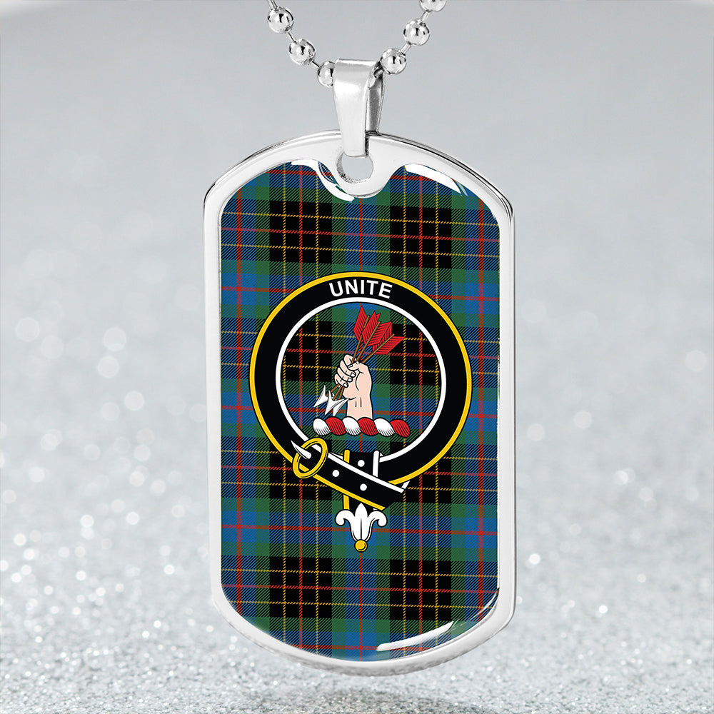 Brodie Hunting Ancient Clan Badge Classic Tartan Dog Tag Necklace