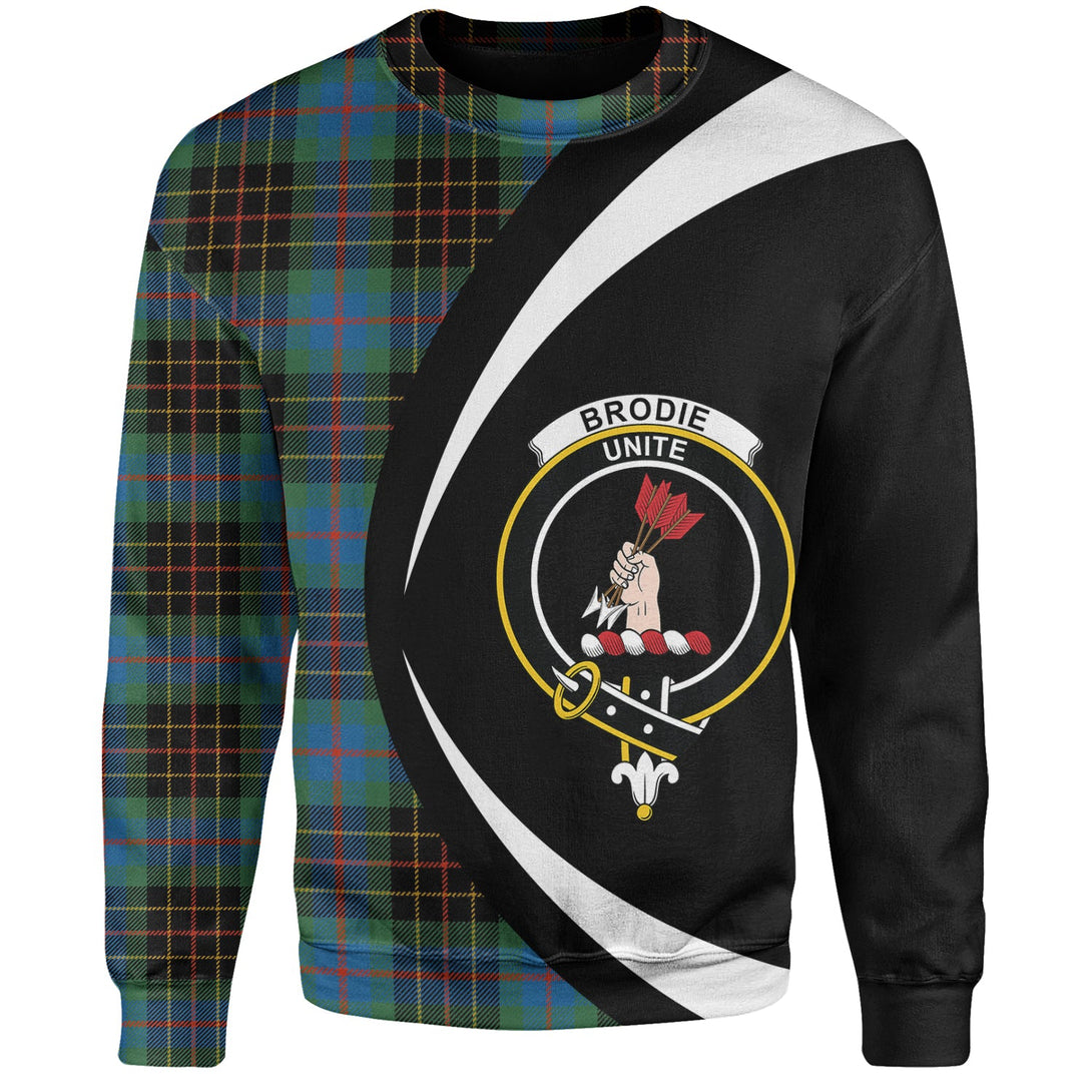 Brodie Hunting Ancient Clan Badge Tartan Sweatshirt Circle Style Personalized