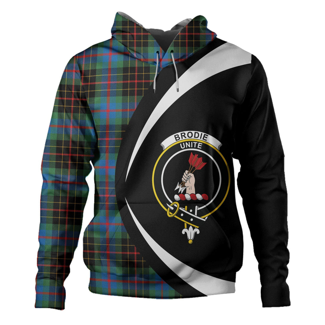 Brodie Hunting Modern Clan Badge Tartan Hoodie Circle Style