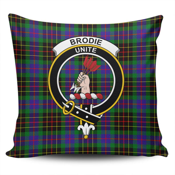 Brodie Hunting Modern Tartan Classic Crest Pillow Cover