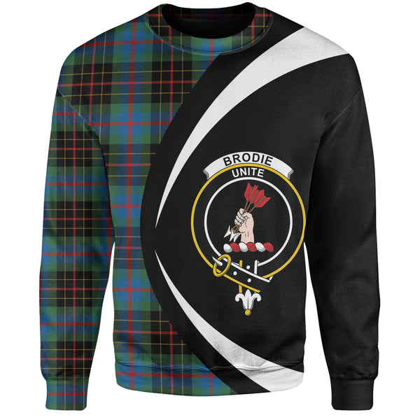 Brodie Hunting Modern Clan Badge Tartan Sweatshirt Circle Style Personalized