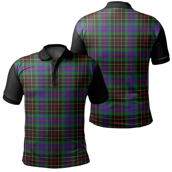 Brodie Hunting Modern Tartan Classic Polo Shirt Black Neck 1 Style