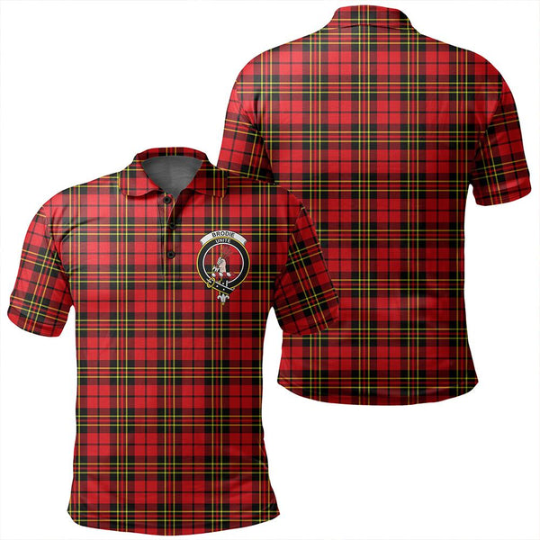 Brodie Modern Tartan Classic Crest Polo Shirt